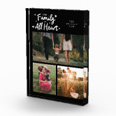 Our Family Is All Heart Black Fotoblock (Rechts)