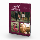 Our Family Is All Heart Cranberry Fotoblock (Rechts)