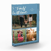 Our Family Is All Heart Denim Blue Fotoblock (Links)