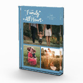 Our Family Is All Heart Denim Blue Fotoblock (Rechts)