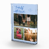 Our Family Is All Heart Icy Blue Fotoblock (Rechts)