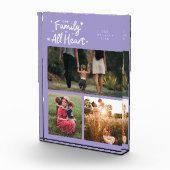 Our Family Is All Heart Lilac Fotoblock (Rechts)