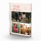 Our Family Is All Heart Peach Fotoblock (Rechts)