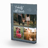 Our Family Is All Heart Slate Blue Fotoblock (Rechts)