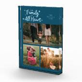 Our Family Is All Heart Teal Fotoblock (Rechts)