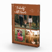 Our Family Is All Heart Terracotta Fotoblock (Rechts)