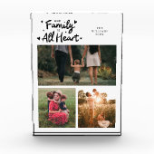 Our Family Is All Heart White Fotoblock (Vorderseite)