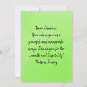 Our Family Loved the Cabin in the Woods Rustic Dankeskarte (Rückseite)