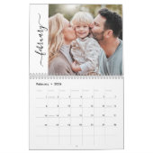 Our Family Photo 12 Month Script Calendar Kalender (Feb 2026)