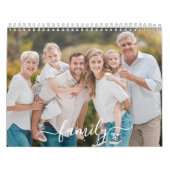 Our Family Photo 12 Month Script Calendar Kalender (Titelbild)