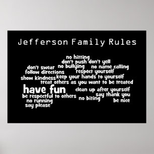 Our Family Rules Poster