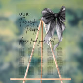 Our Favorite People Bow Wedding Seating Chart Acrylschild (Neutral)