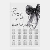 Our Favorite People Bow Wedding Seating Chart Acrylschild (Vorderseite)