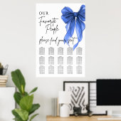 Our Favorite People Bow Wedding Seating Chart Poster (Heimbüro)