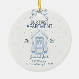 Our First Apartment Custom Year & Names Keramik Ornament