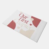 Our First Chapter Valentines Couple Love Quote Fußmatte (Schrägansicht)