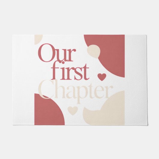 Our First Chapter Valentines Couple Love Quote Fußmatte (Vorderseite)