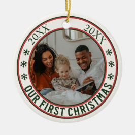 "Our First Christmas" Adoption New Baby Foto Keramik Ornament