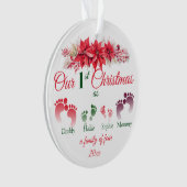 Our First Christmas As A Family Of 4  Ornament (Vorderseite)