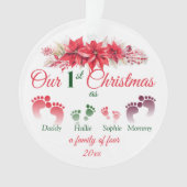 Our First Christmas As A Family Of 4  Ornament (Vorderseite)