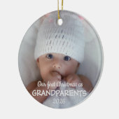Our First Christmas as Grandparents 2026 Keramik Ornament (Links)