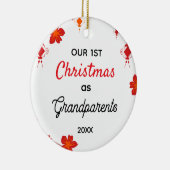 Our First Christmas as Grandparents Keramik Ornament (Rechts)