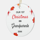Our First Christmas as Grandparents Keramik Ornament (Links)