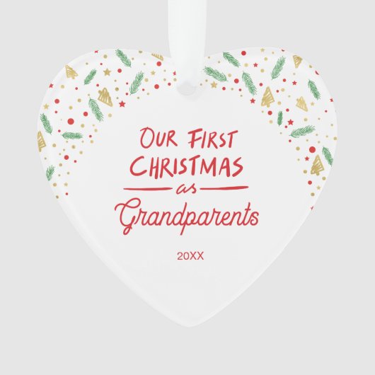 Our First Christmas as Grandparents Photo Ornament (Vorderseite)