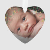 Our First Christmas as Grandparents Photo Ornament (Rückseite)