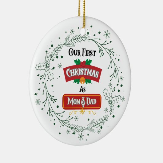 Our First Christmas as Mom & Dad Ornament (Rechts)