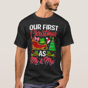 Our First Christmas As Mr and Mrs 2022 Matching Sn T-Shirt