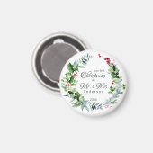 Our First Christmas as Mr and Mrs Modern Wreath Magnet (Vorderseite/Rückseite)