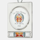 Our First Christmas as Mr. & Mrs. – 2025 Banner-Ornament Silber (Links)