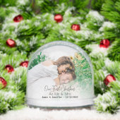 Our First Christmas As Mr & Mrs with Custom Photo Schneekugeln (Weihnachten)
