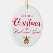 Our First Christmas as Uncle and Aunt Ornaments Keramik Ornament (Rechts)