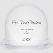 Our First Christmas Baby and Pet Snow Globe Schneekugeln (Rückseite)