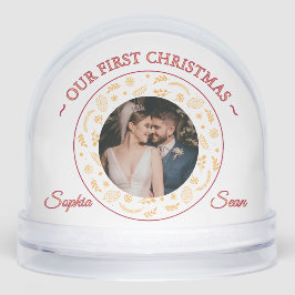Our First Christmas Bible Verse Photo Snow Globe Schneekugeln