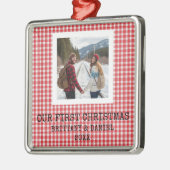 Our First Christmas Couple Ornament Aus Metall (Links)
