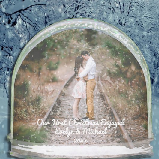 Our First Christmas Couple Photo Schneekugeln