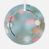 Our First Christmas DIY Names Datum Foto von Grey Ornament Aus Glas (Rückseite)