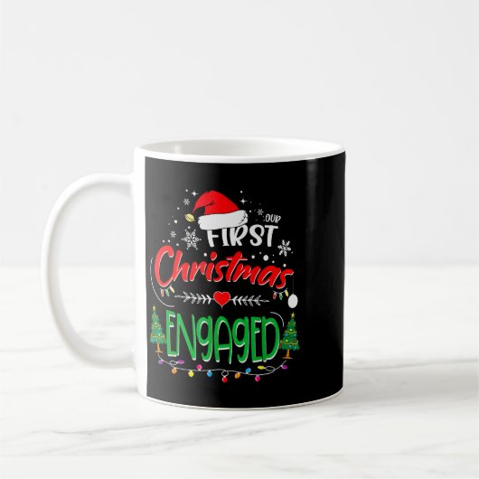 Our First Christmas Engaged 2021 1st Christmas Kaffeetasse