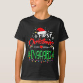 Our First Christmas Engaged 2021 1st Christmas  T-Shirt (Vorderseite)