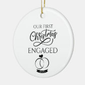 Our First Christmas Engaged 2025 Engagement Keramik Ornament (Links)
