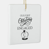 Our First Christmas Engaged 2025 Engagement Keramikornament (Rechts)