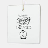 Our First Christmas Engaged 2025 Engagement Keramikornament (Links)