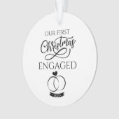 Our First Christmas Engaged 2025 Engagement Ornament (Vorderseite)