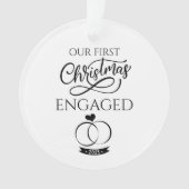 Our First Christmas Engaged 2025 Engagement Ornament (Vorderseite)
