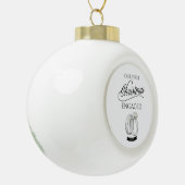 Our First Christmas Engaged 2025 Keramik Kugel-Ornament (Links)