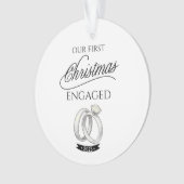 Our First Christmas Engaged 2025 Ornament (Vorderseite)