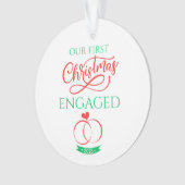 Our First Christmas Engaged 2025 Ornament (Vorderseite)